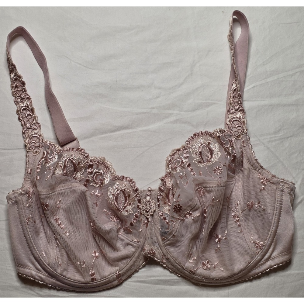 Conturelle Provence Luxury Unlined Underwire Lace Bra 34E Porcelain Rose 80505